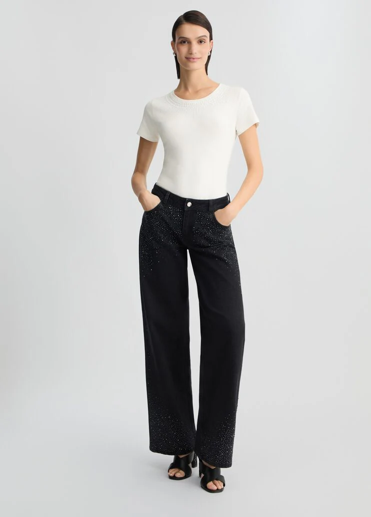 T-shirt with rhinestones