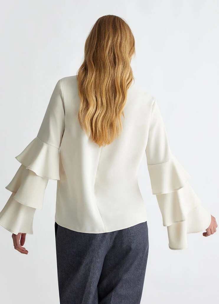 Stretch crepe blouse