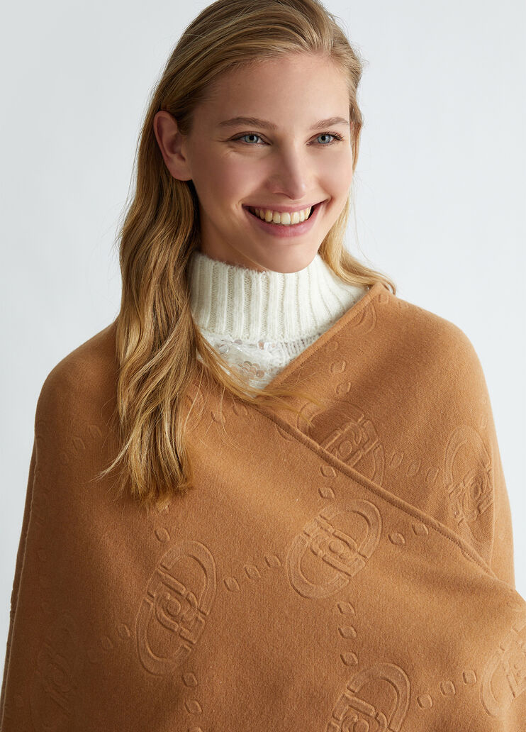 Poncho with logo