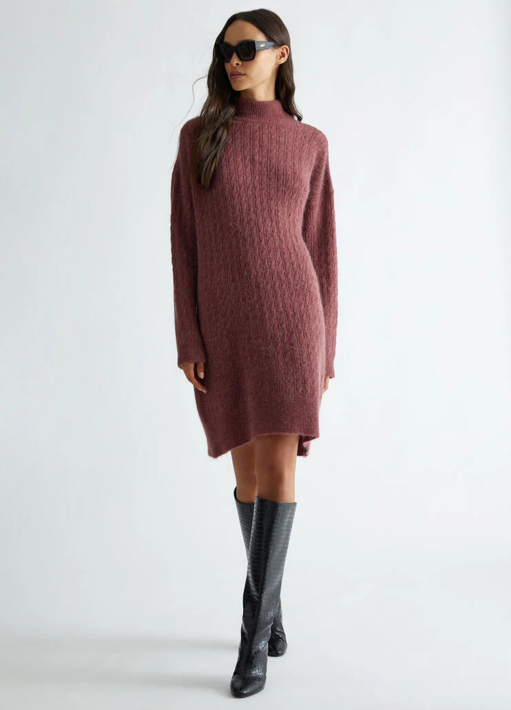 Alpaca-blend knit dress