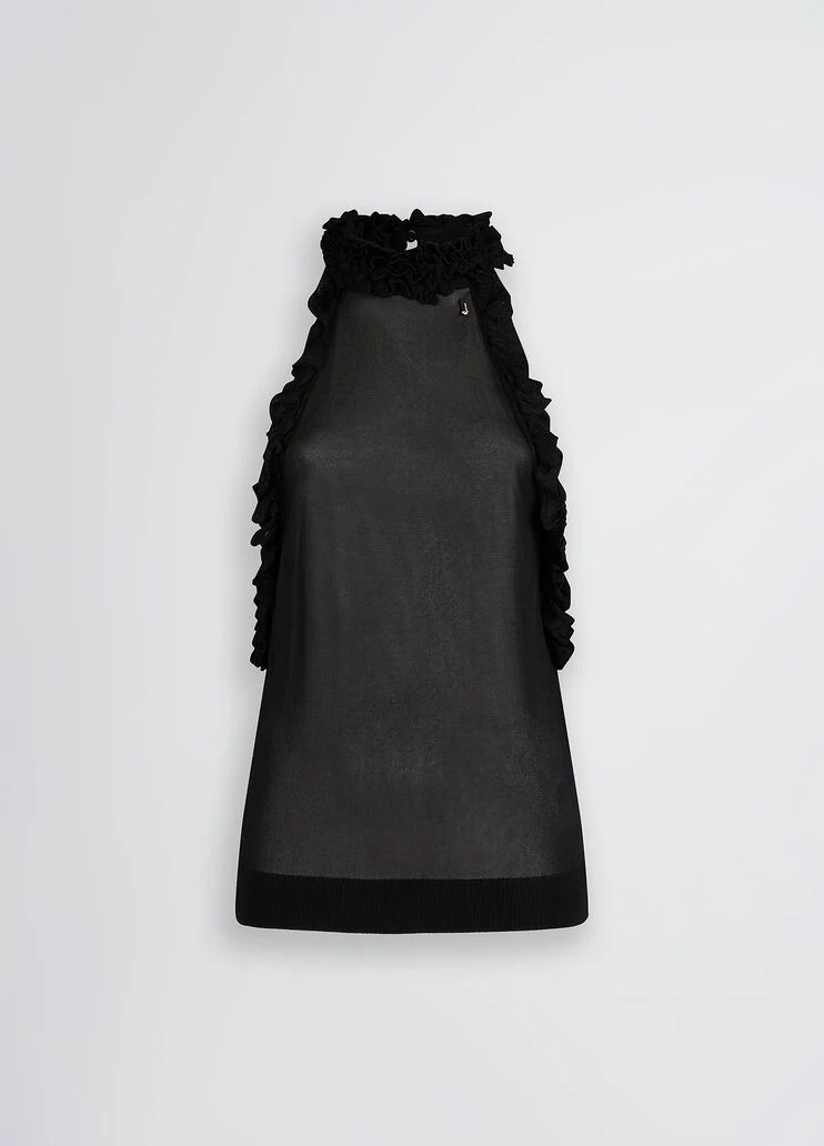Black viscose top