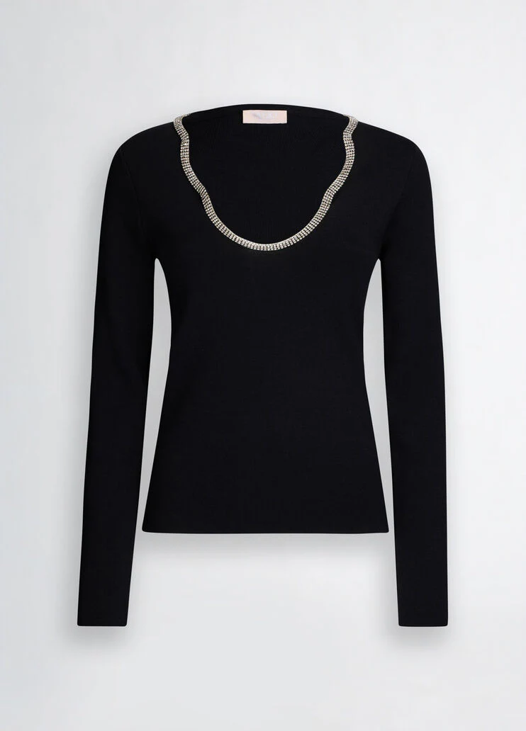 Jumper with gemstones