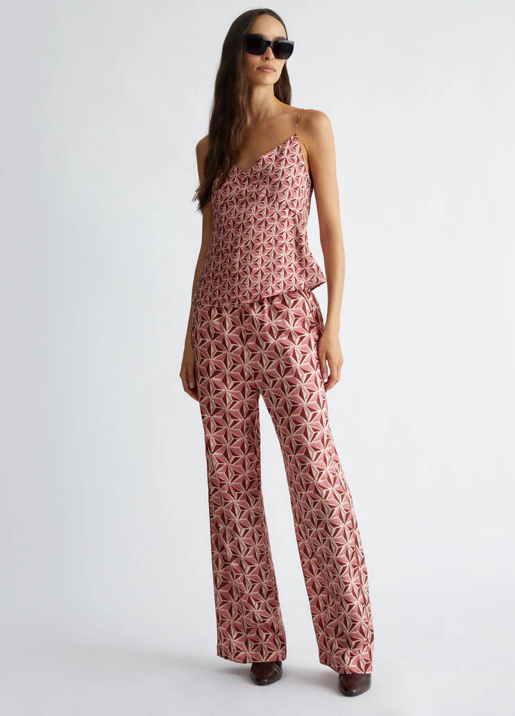 Top with geometric print