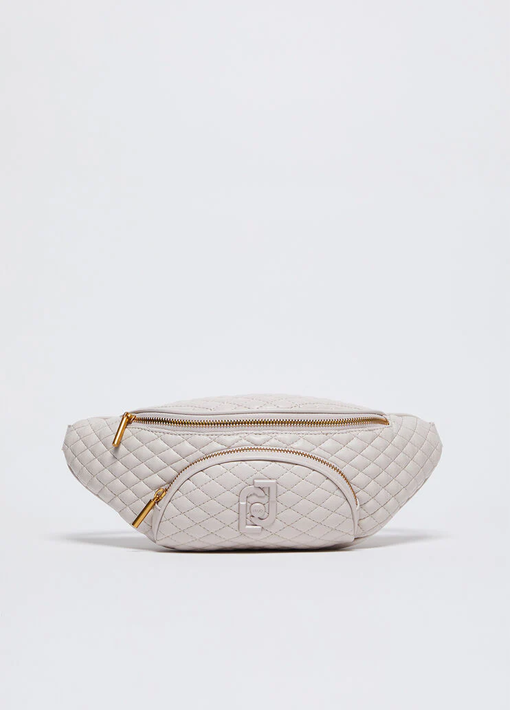 Quilted belt bag with charm