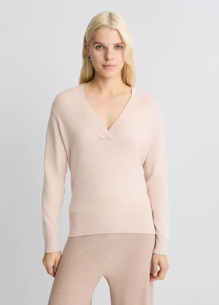 Cotton and wool sweater