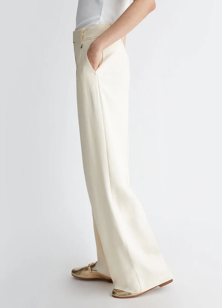 Ivory coloured palazzo trousers