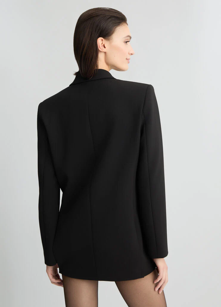 Black double-breasted jacket