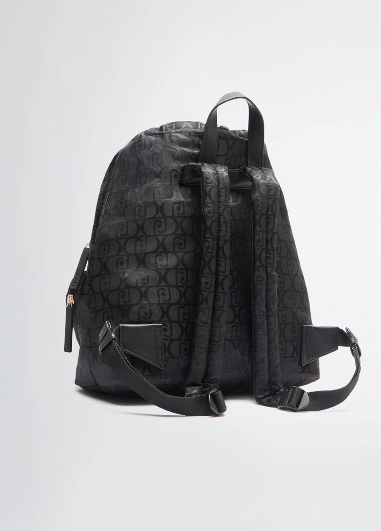 Nylon jacquard backpack