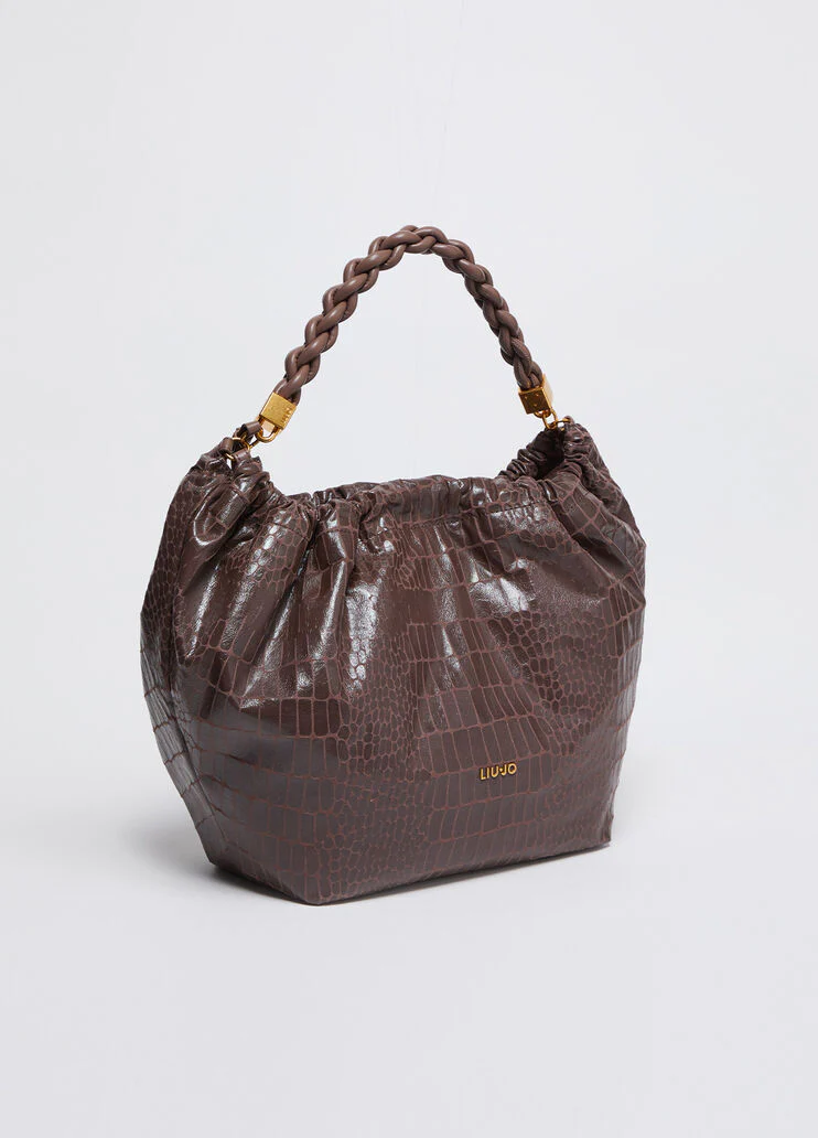 Crocodile-print handbag