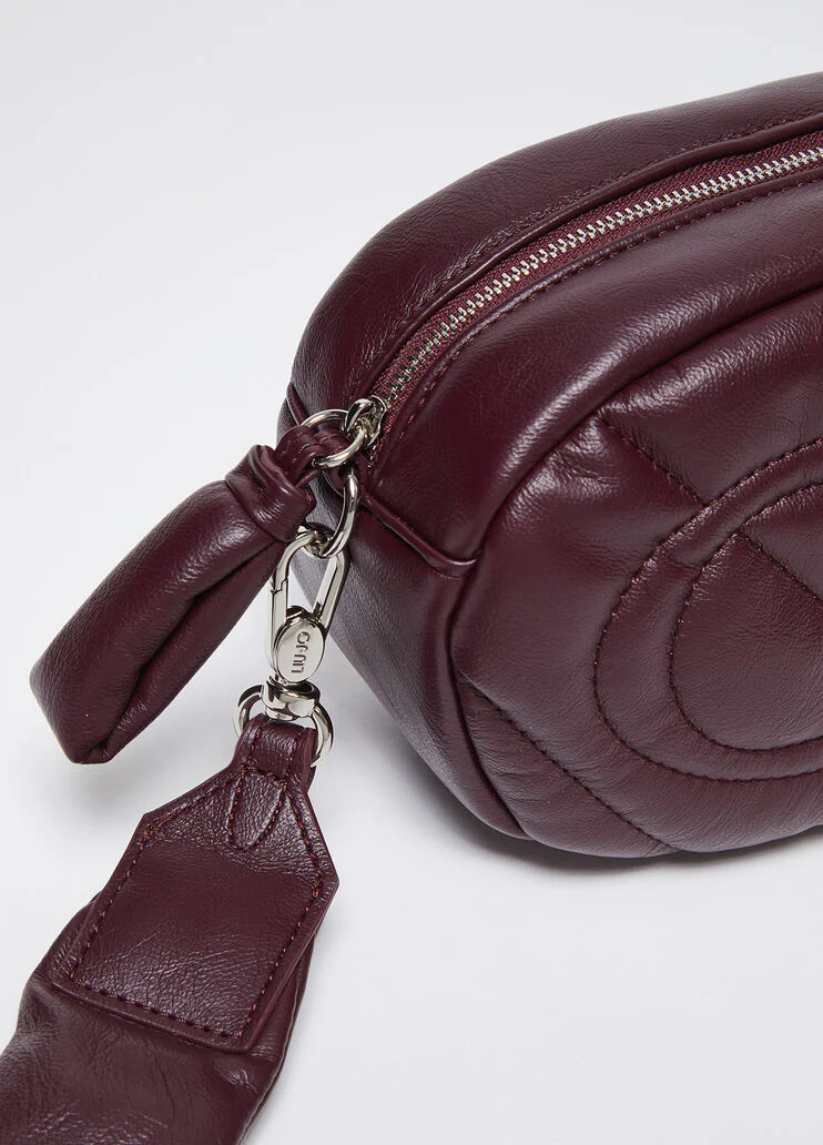 Glossy quilted crossbody bag