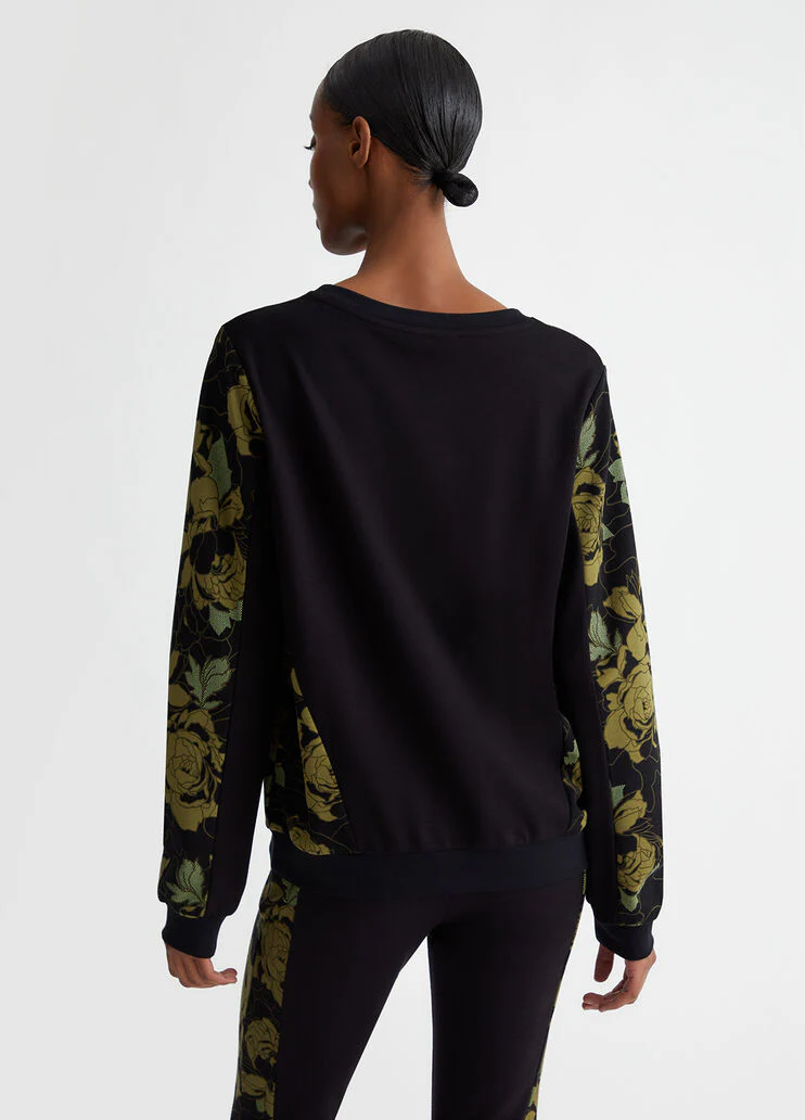 Sweatshirt with floral print