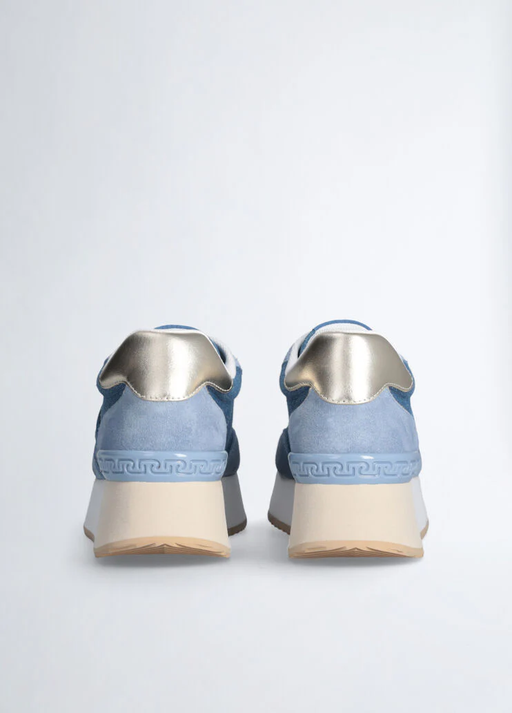 Denim platform sneakers