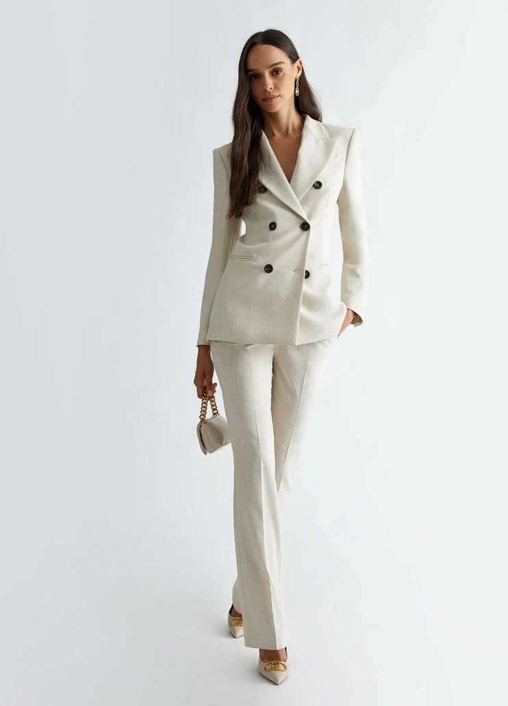 Flared suit trousers