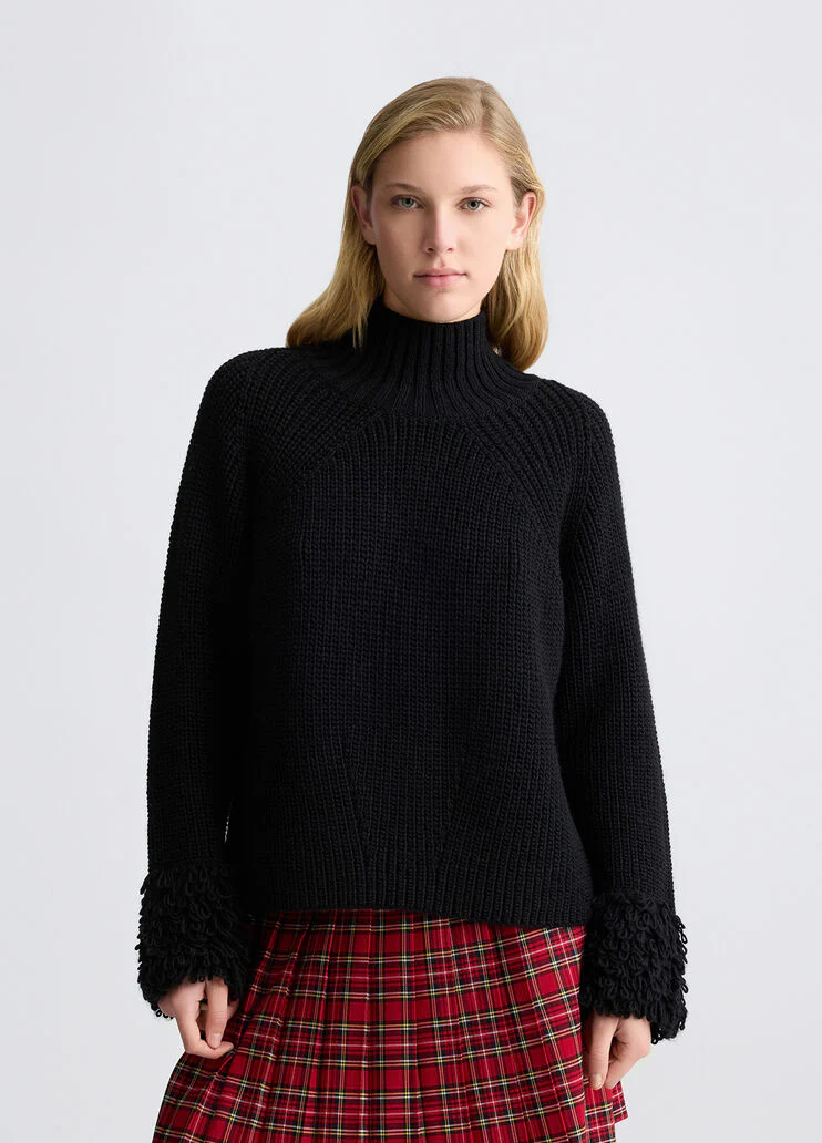 Black wool jumper