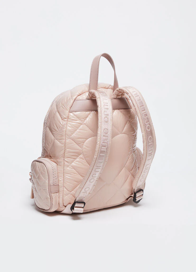 Quilted nylon backpack