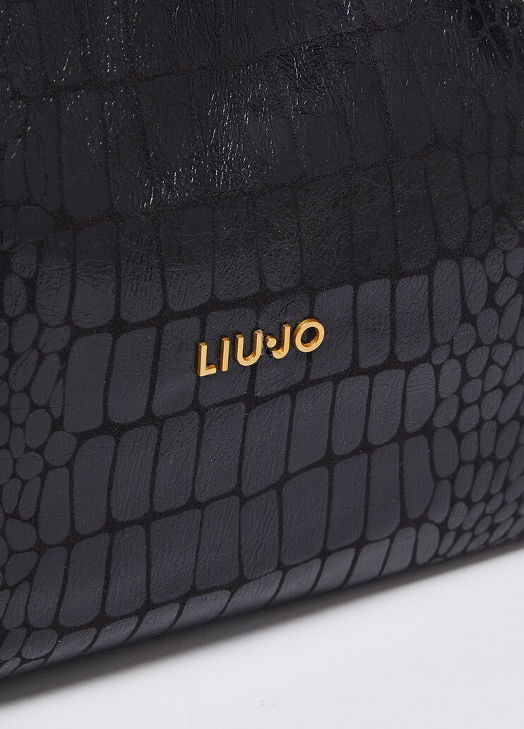 Crocodile-print handbag