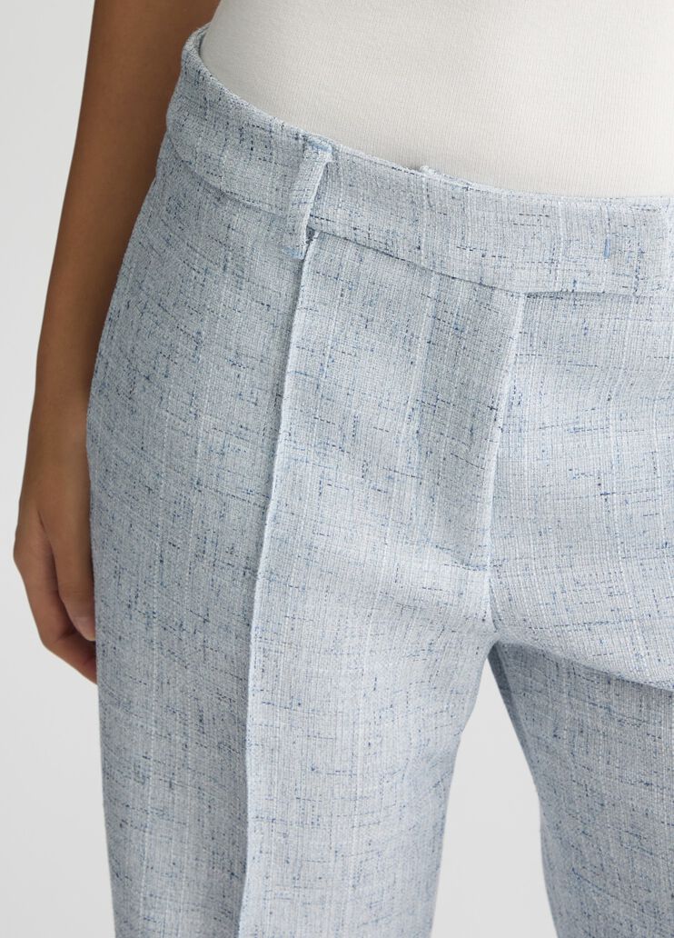 High-rise flared trousers