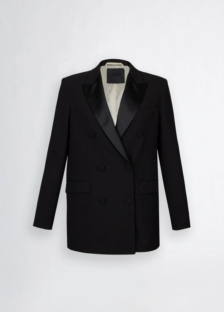 Black double-breasted jacket