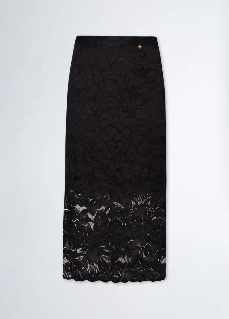 Black lace skirt
