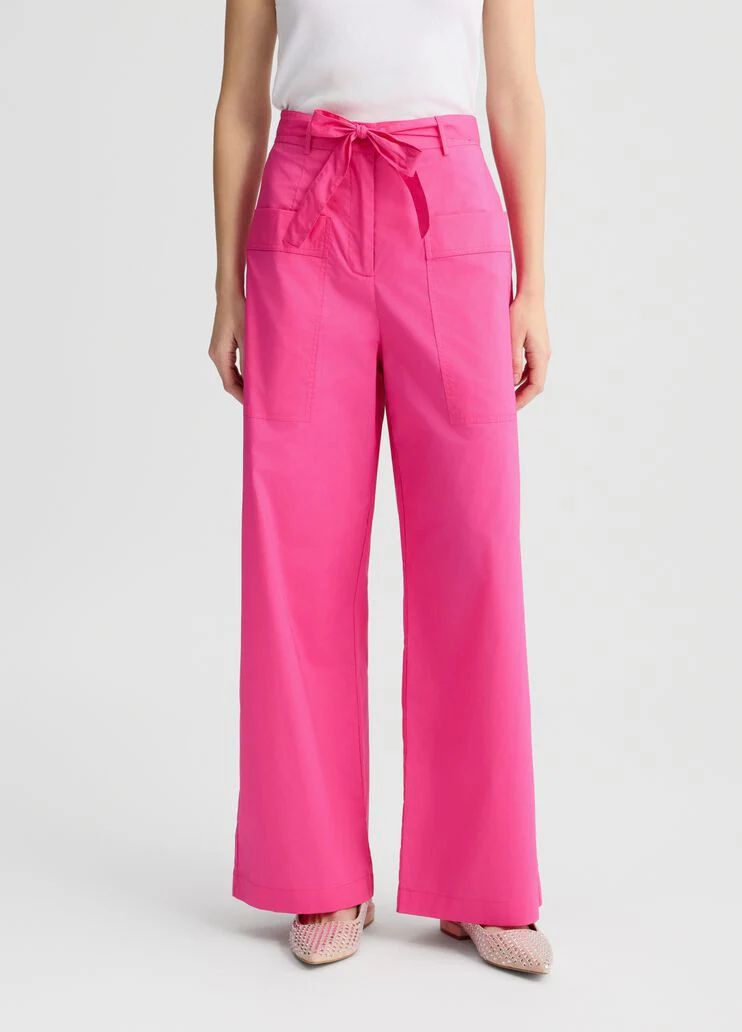 Pink poplin trousers