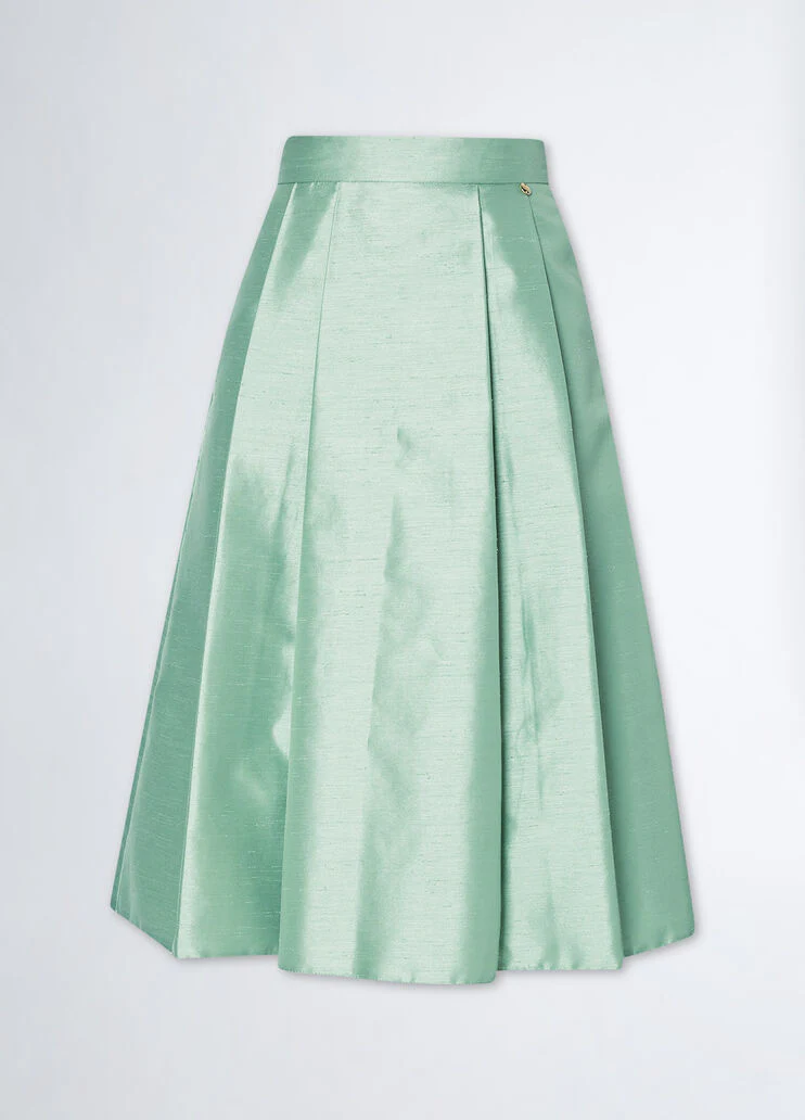 Sage coloured midi skirt