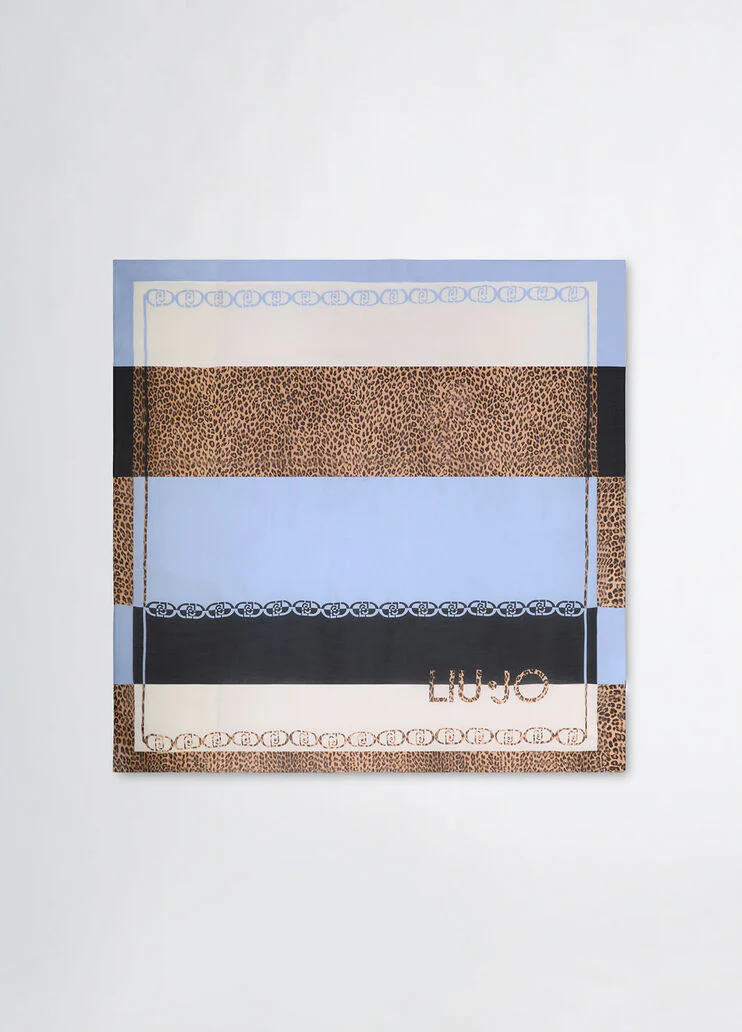 Animal print foulard