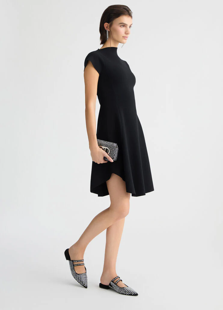 Black knit dress