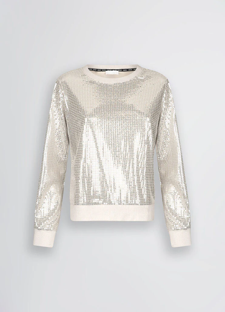Sweatshirt with sequins