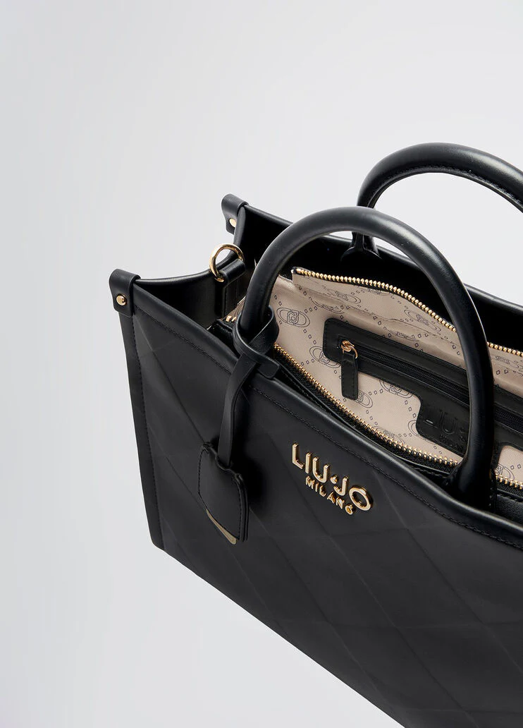 Black shopping tote