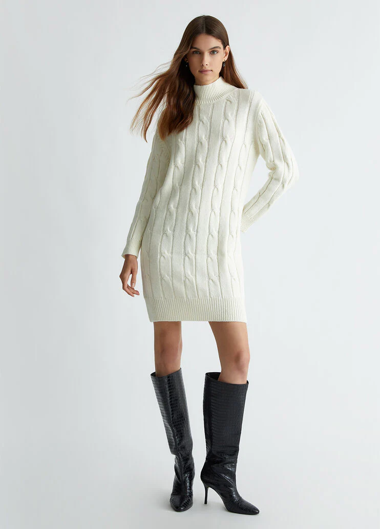White knit dress