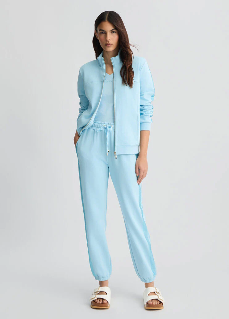 Light blue sweatshirt with rhinestones