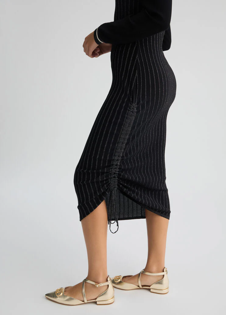 Black knit dress