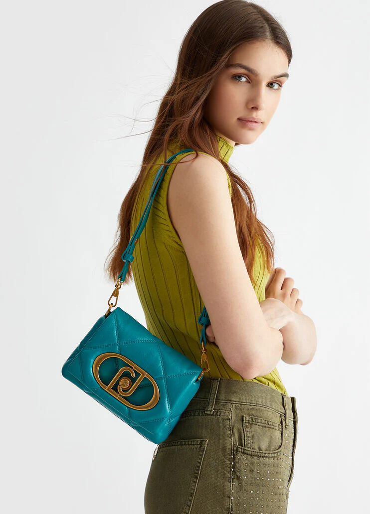 Small matelassé LaPuffy bag