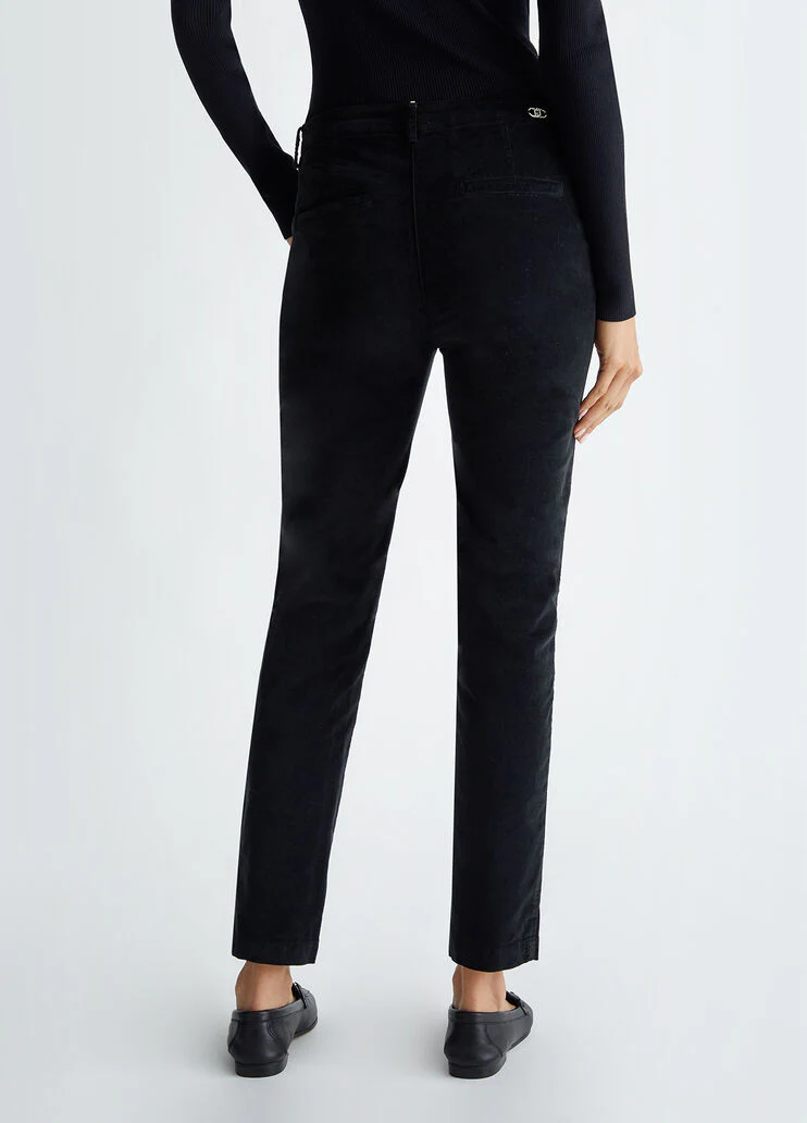 Flared velvet chinos