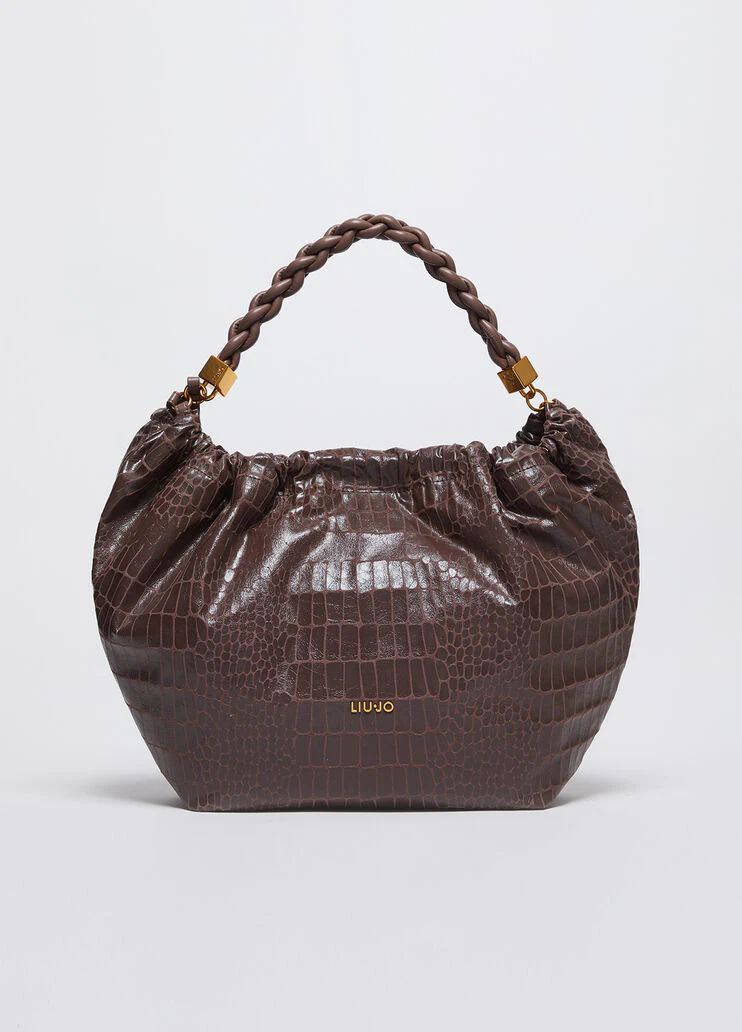 Crocodile-print handbag