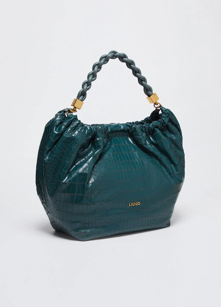 Crocodile-print handbag
