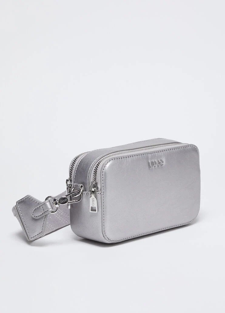 Metallic finish crossbody bag