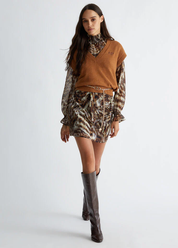 Wool and alpaca blend vest