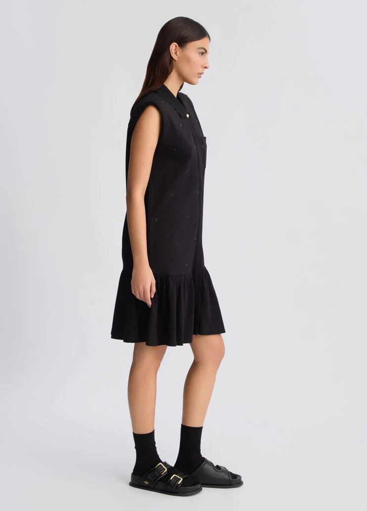 Shirt dress with logo