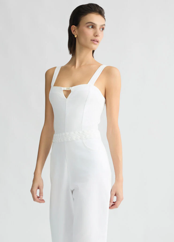 White cotton jumpsuit