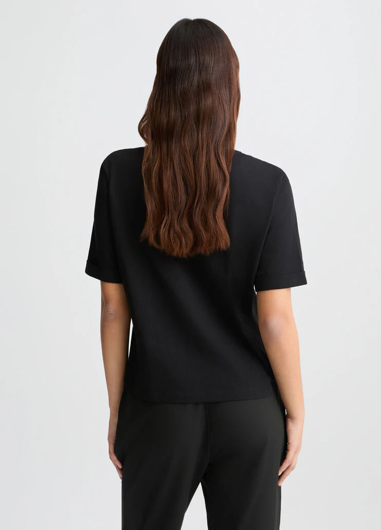 T-shirt with logo and gemstones