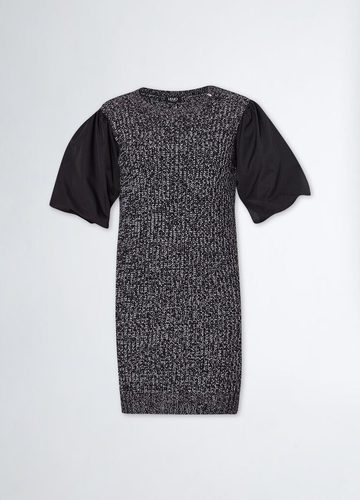 Wool and lurex knit dress