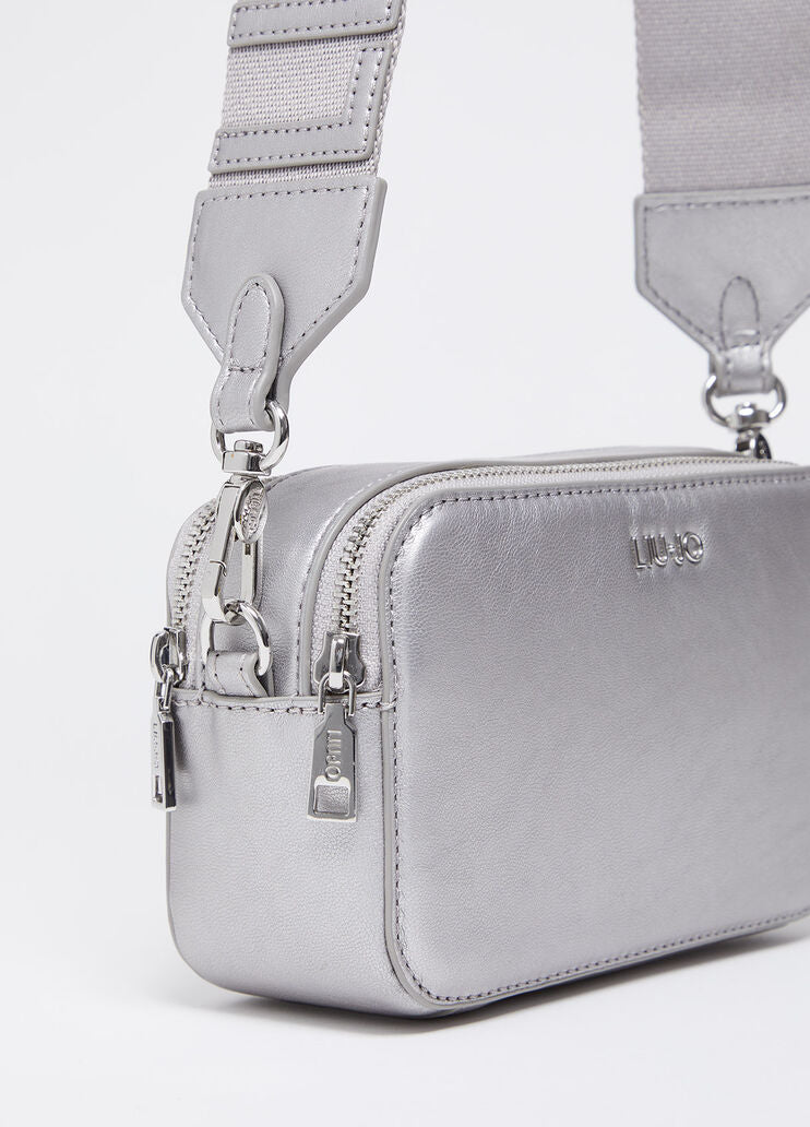 Metallic finish crossbody bag