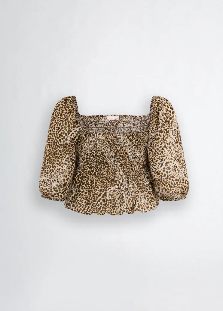 Animal-print top