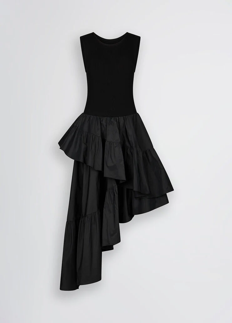 Black taffeta dress
