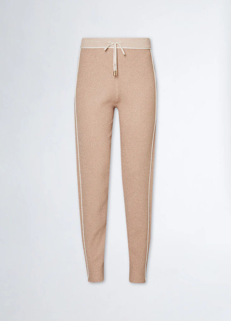 Animal-design knit trousers