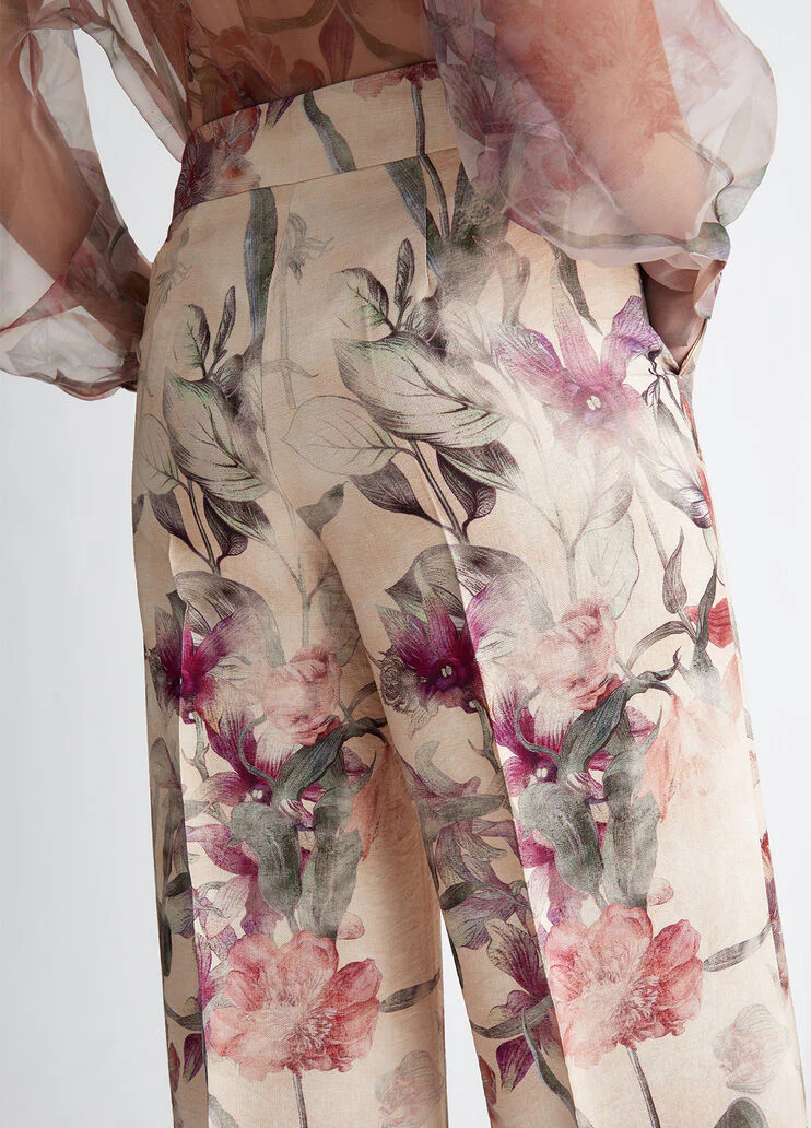 Floral palazzo trousers