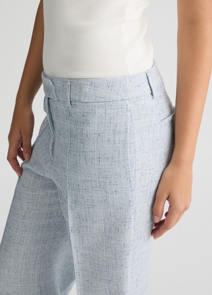 High-rise flared trousers