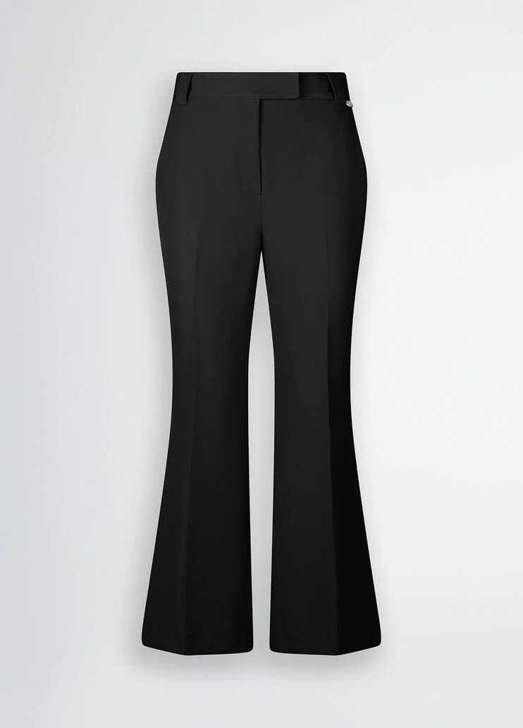 Cropped black trousers