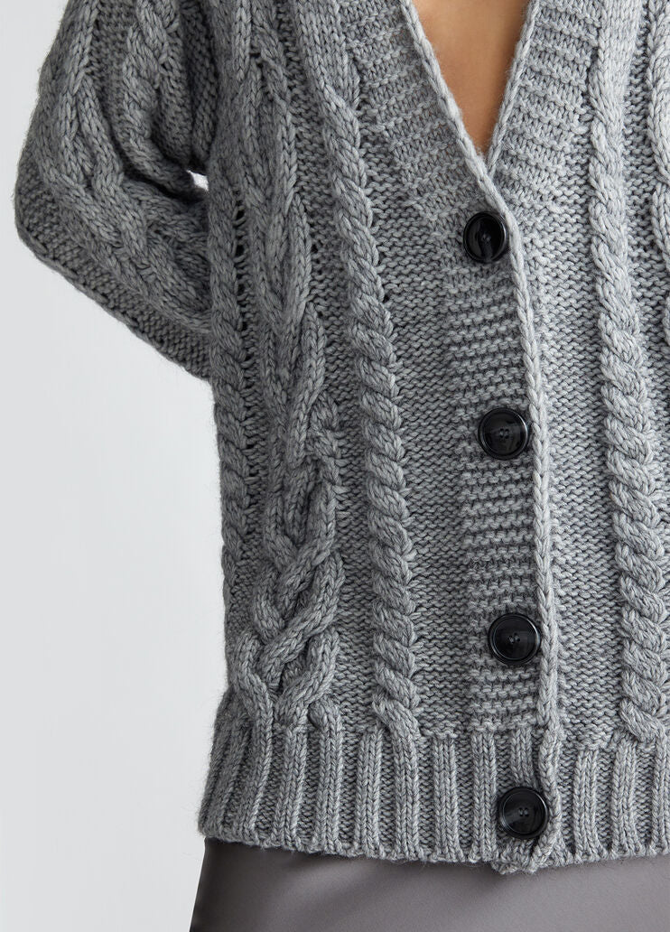 Wool blend cardigan